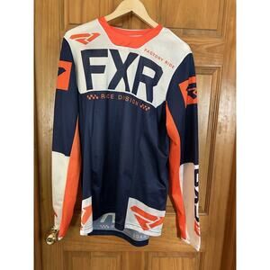 FXR Race Division Davis Jersey Factory Ride Blue Large Shirt Long Sleeve
